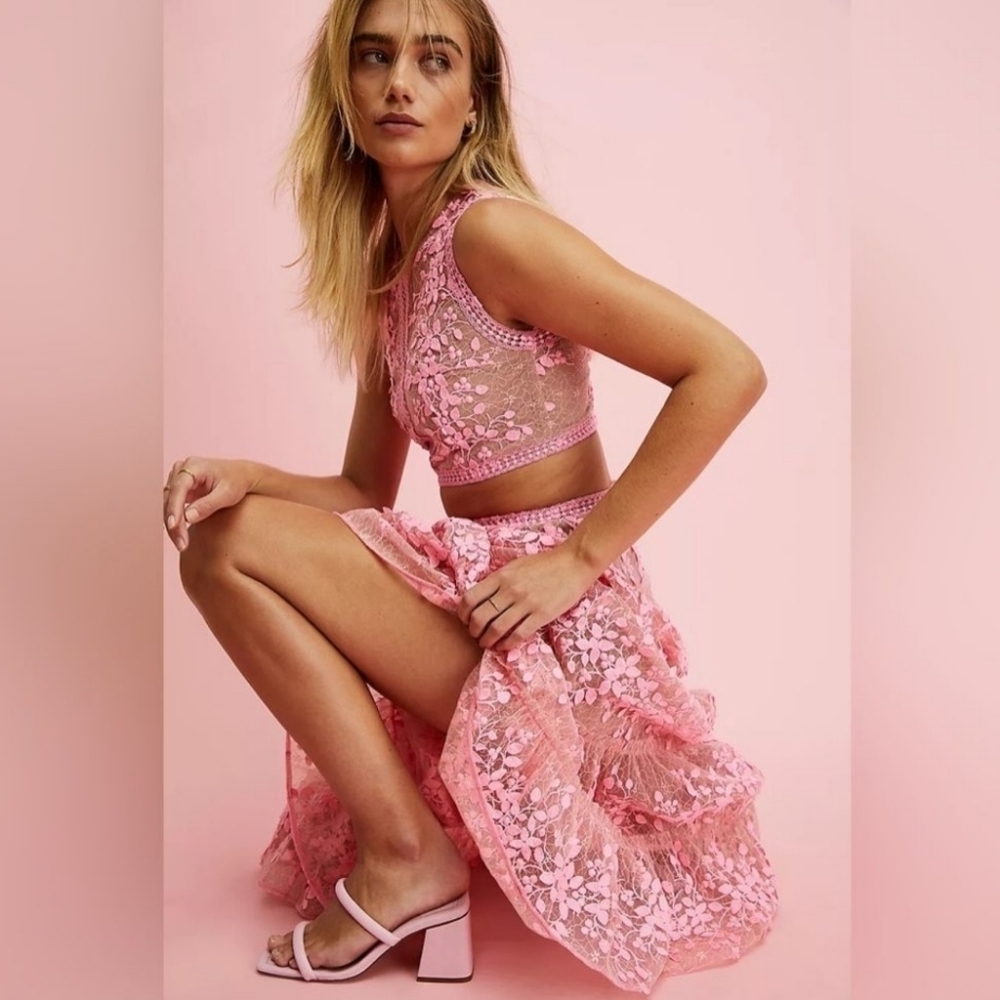 Bronx & Banco × Free People Megan Pink Two Piece Set